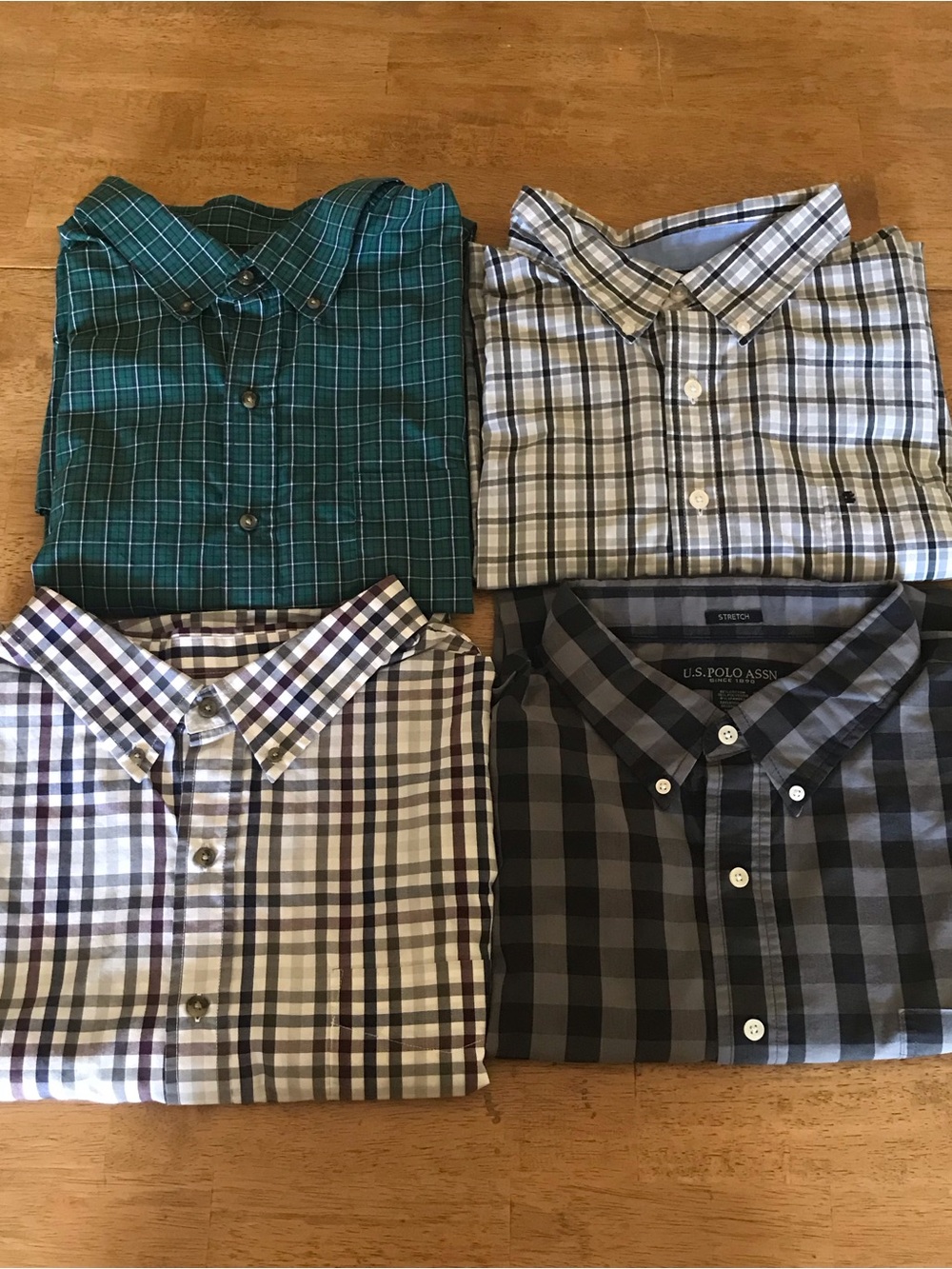 Bundle Lot of 4 Men's Long Sleeve Button-Down Shirt Size 3XL